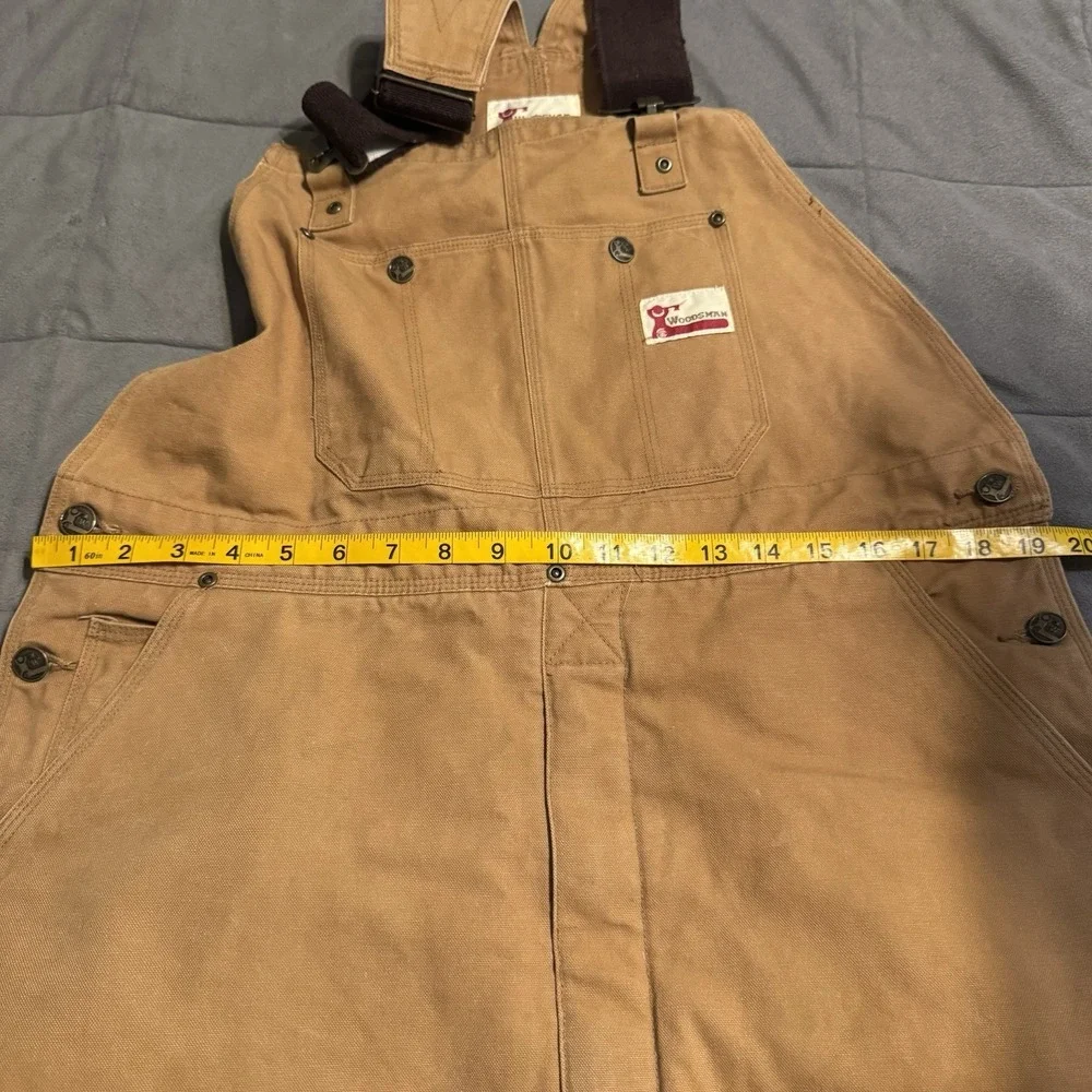 Woodsman M-S Brown Duck Canvas Insulated Bib‎ Overalls 38